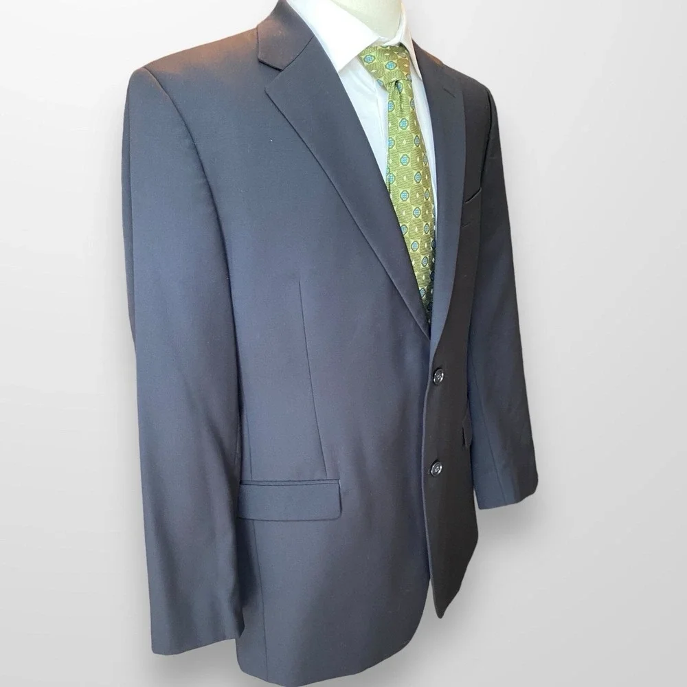 Donald Trump Signature Collection Suit Jacket Mens 42L Blue‎ Wool Blazer